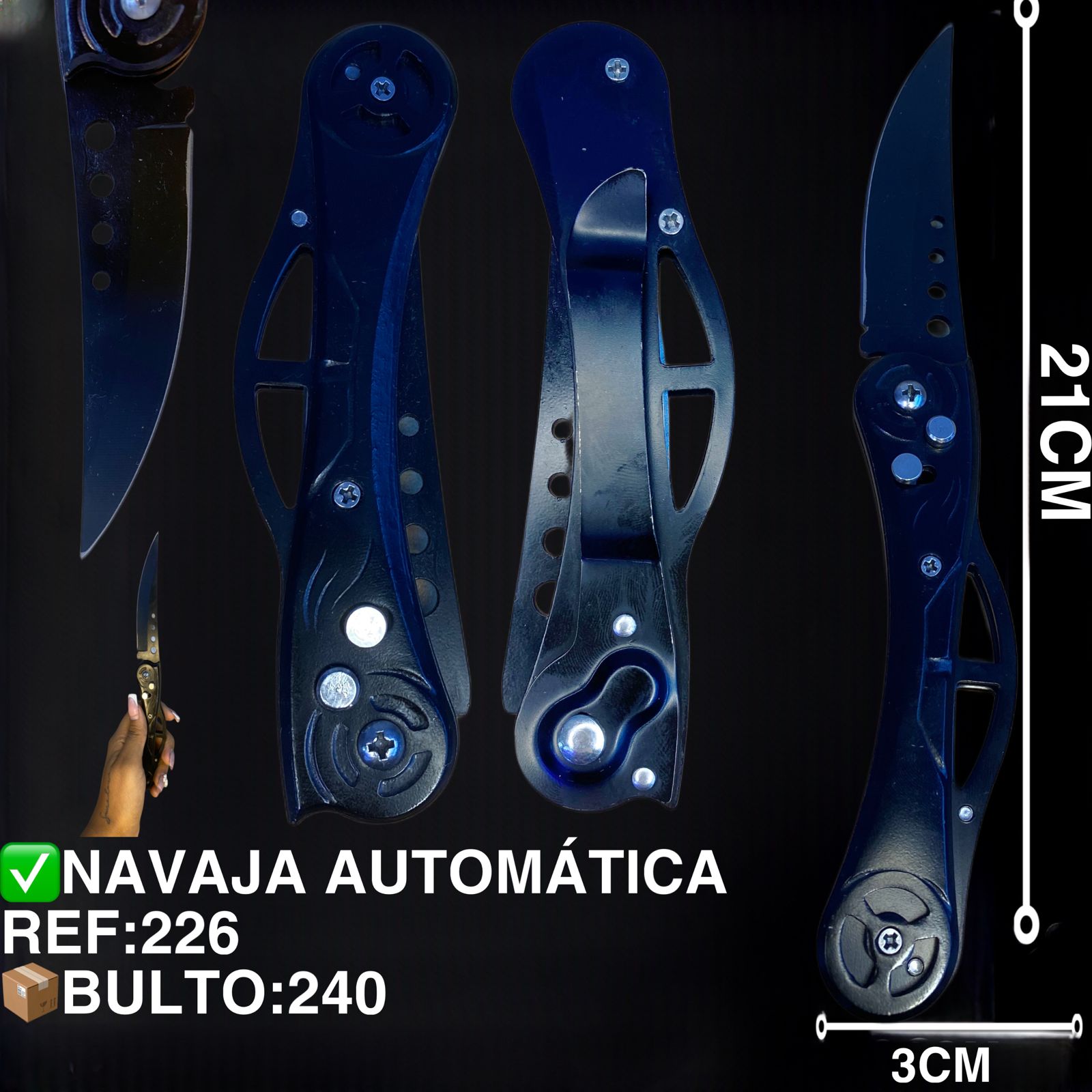NAVAJA AUTOMATICA NEGRA NAVAJA AUTOMATICA NEGRA